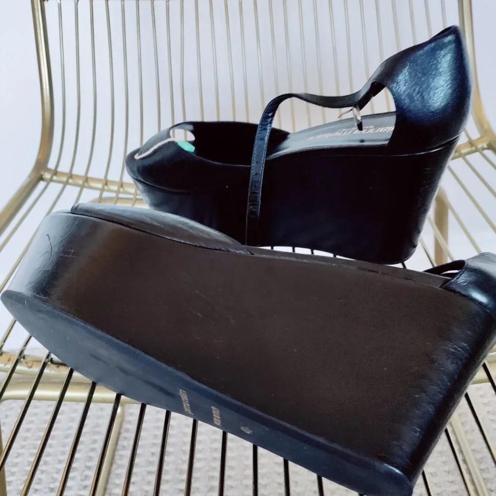 NIB $255‎ Giianna Meliani platform leather sandals. IT  40 US 9